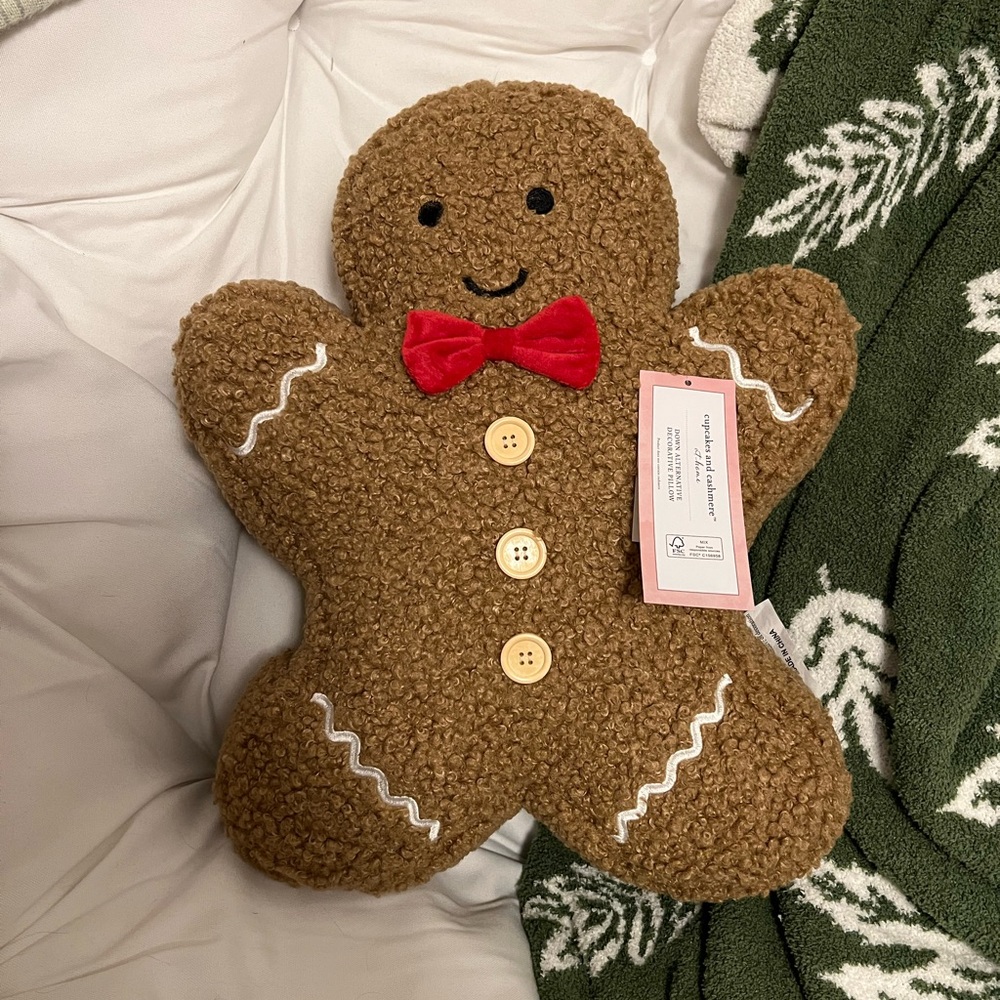 cupcakes and cashmere gingerbread pillow
